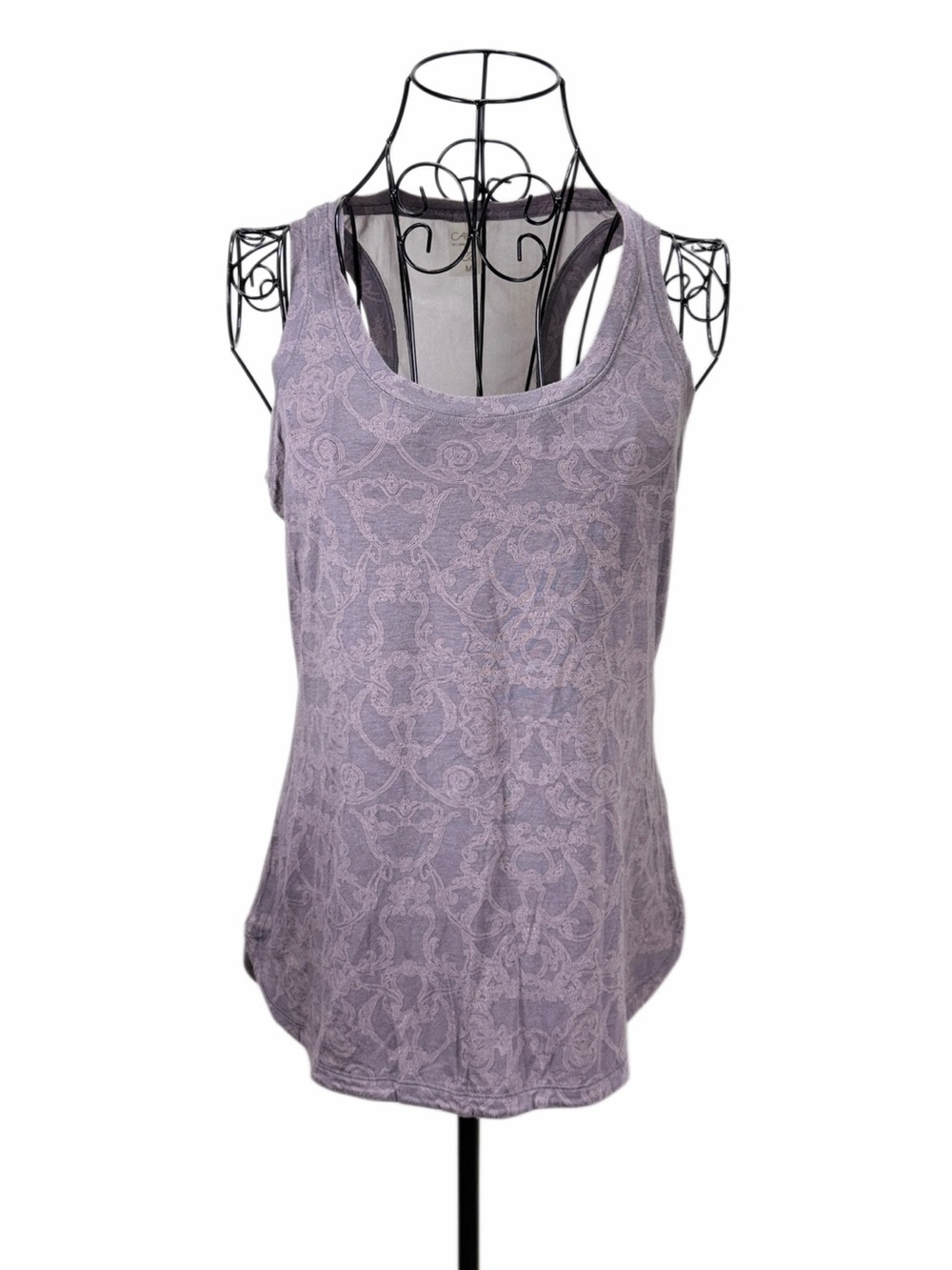 CALIA by Carrie Underwood Lavender Patterned Racerback Tank